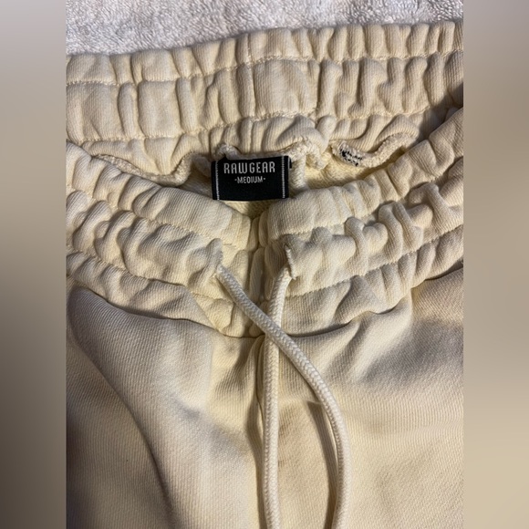 Raw Gear joggers / sweat pants off white -cream color size medium - Picture 3 of 4